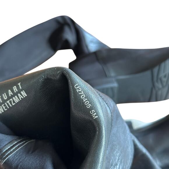 STUART WEITZMAN 5050 Leather OTK Boot Black Sz 5 - Picture 13 of 14